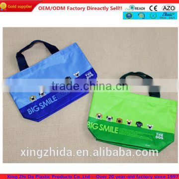 Good quality printing polyester lunch bag with handle picnic bag