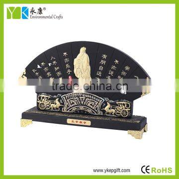 High quality handmade fan shape environmental friendly custom souvenir plate