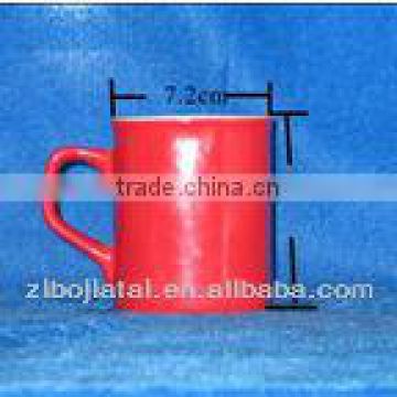 Red Glazed Square Ceramic Nescafe Mug