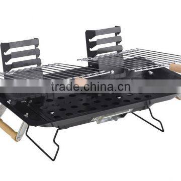 Double burner Table Use Portable charcoal BBQ Grill