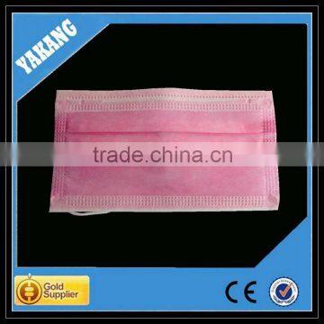 3ply rosiness disposable non-woven earloop half face mask