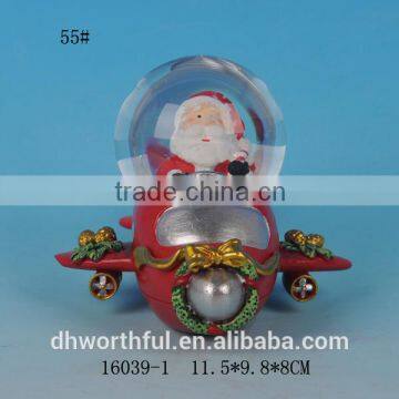 High quality resin santa snow globe for christmas day