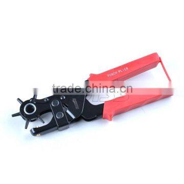 6 Sized 9-1/2" Heavy Duty Leather Belt Hole Punch Plier