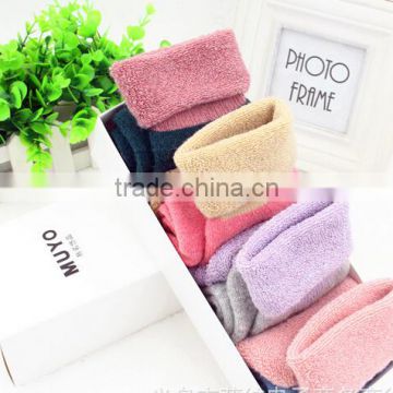 032009-H4 High quality Pure rabbit wool socks gift box socks for sweet girl 2015