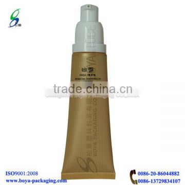 plastic oval cosmetic soft tube with pump sprayer