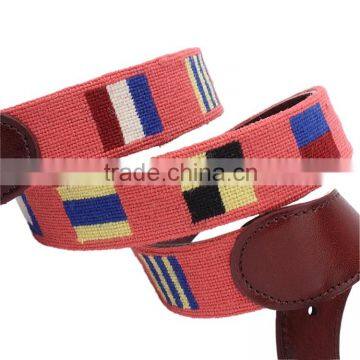 Craft & Handmade Belt Man Golf Leather Belt Needlepoint Belt photo-6