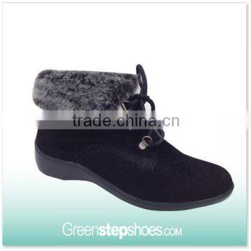 New Style Suede Lace Up Europe Style Ladies Winter Boots