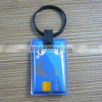 Best price LED soft pvc key chain with Keyring