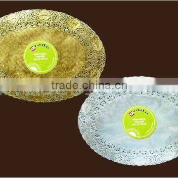 Colored Oval Alumunium Foil Paper Doilies