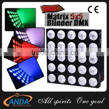 Stage background 5*5 10w leds RGB 3in1 powerful led matrix blinder for audience