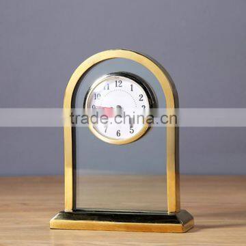 Quartz analog type metal design christmas clock