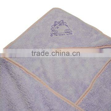 100% polyester embroidery microfiber hooded baby towel