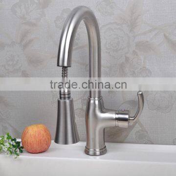 Brushed Nickel Commercial American Style Pull Down Kitchen Faucet 14107-BN photo-2