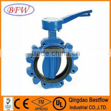 Luged cast iron product wafer butterfly valve