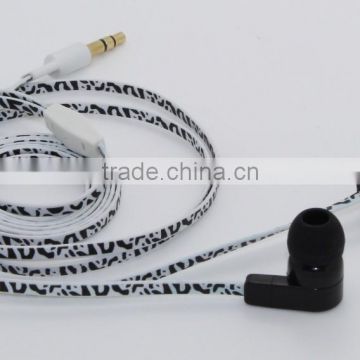 printing wire in-ear earphone colorful cable earphones for laptop computer