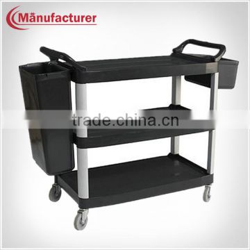 3 Layer Restuarant Plastic Dining Catering Service Cart/Dish Collection Trolley