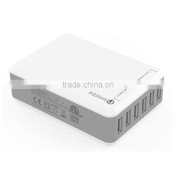 Six Outputs USB Charger With Qualcomm QC 2.0 Chip Based 12V 1.24A Output for More Devices photo-2