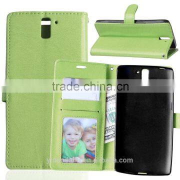 Cell Phone PU Leather Flip Card-slot Case for OnePlus 1 photo-5