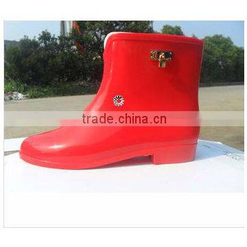 2013new style jelly ankle rainboots for lady