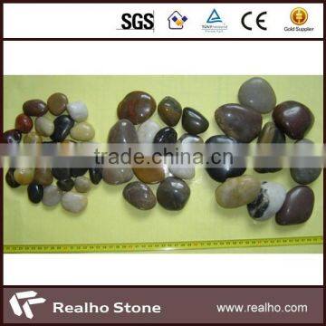 natural mixed color pebble stone flooring