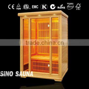 Far infrared sauna prefabricated wooden house for family home sauna (RoHS/CE/ISO/TUV)