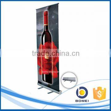 Portable advertising aluminum roll up display screen, roll up standees with feets, roll up screen