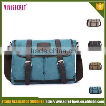 Free Sample Men Shoulder Business Bag, Canvas Cross Strap Canvas Messenger Bags photo-3