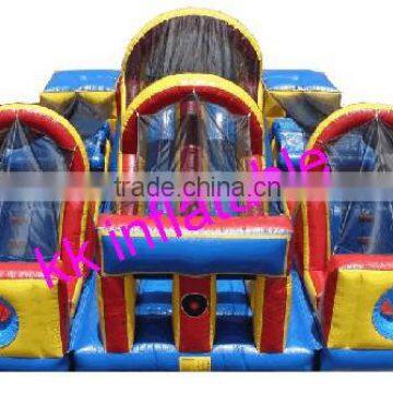 Big size fun inflatable bouncy combo obstacle sport games