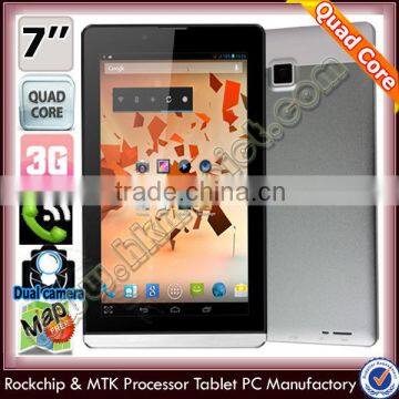 Quad core 7 inch tablet phone call