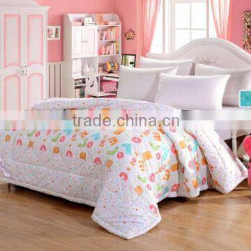 100% polyester printing cartoon summer quilt for hotel