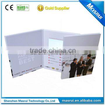 A4 Portrait Hard Cover 7'' LCD Screen Advertising Video Card Video Brochure photo-3