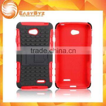 hybrid armor combo case shockproof hard full body protective kickstand case for lg l70