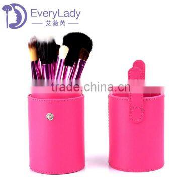 Professional Makeup Tools with Different Colors Makeup Brush Cylinder