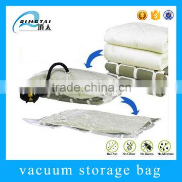 Home storage organizer vacuum compression bag