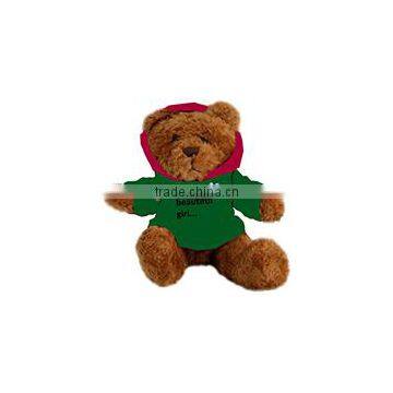 embroidery imprinted promotional logo green coat bear dress scarf beanbag bandana t-shirt bib tie ribbon animal toys
