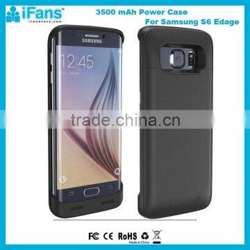Wholesale Portable For Samsung S6 Edge External Battery Cover 3500mAh