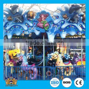 Musical ocean theme carousel ride for sale , carousel kiddie rides , cheap children carousel