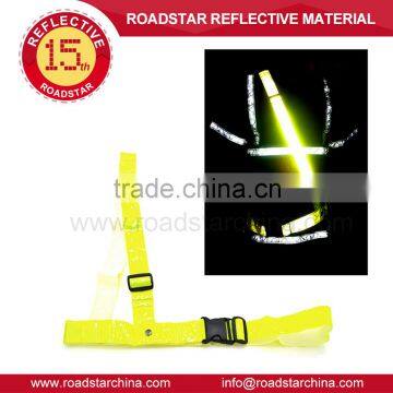 microprism reflective pvc shoulder and waist band for riding