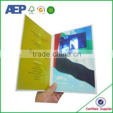 Customized Cheap Wholesale Invitation Lcd Video Greeting Card