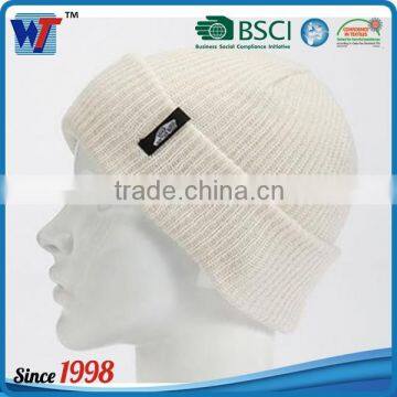High Quality Promotional Custom Winter Warm Beanie Red Color Knitted Hat photo-3