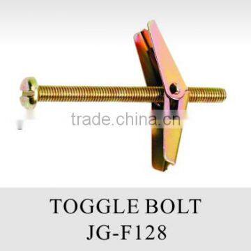 Fastener spring toggle anchor bolt