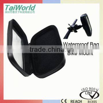 Bike or Motorcycle Handlebar Mount with Water-Resistant Holder for 4.7-inch Screen Size Phone and GPS