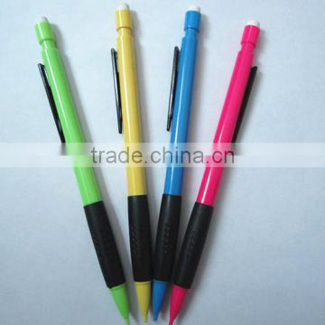 plastic rainbow Automatic pencil with rubber