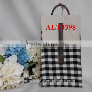 china canvas tote bags fabric storage bag with leather handles