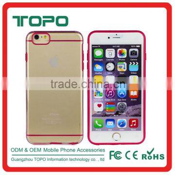 Clear Ultra Thin Anti-scratch Multicolor Soft TPU PC Indent Line Graceful Shape Phone Case for IPhone 6 6s Plus photo-5