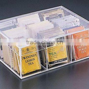 Acrylic Tea Bag 9 Compartment Box