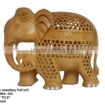 wooden elephant statue