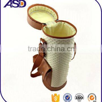 High Grade Woven Patter Leather Wine Packaging Boxes/gift Box Customized Logo Printed