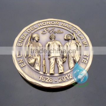 2014 engraved metal badge / antique coin china wholesale