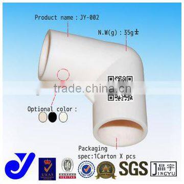 JY-A002| Ivory plastic joints for combining coated pipes|90 degree tube connector